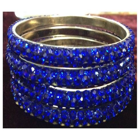 Three Line Stoned Studded Lac Bangles